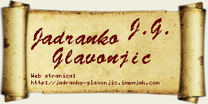 Jadranko Glavonjić vizit kartica
